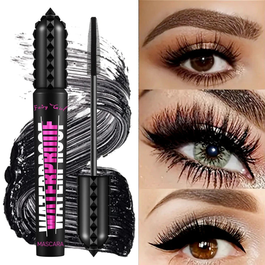 Black Waterproof Mascara All Lengthening Make Up Products Eyelash Qme FG1010