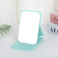 Women Mini Mirror Folding Makeup Hand Mirror Portable Single-side Mini Cosmetic Mirror Foldable High Definition Vanity Tools Qme Green