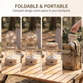 Camping Fan LED Lantern Foldable Portable 2-in-1 Brightness Electric Qme China Mainland