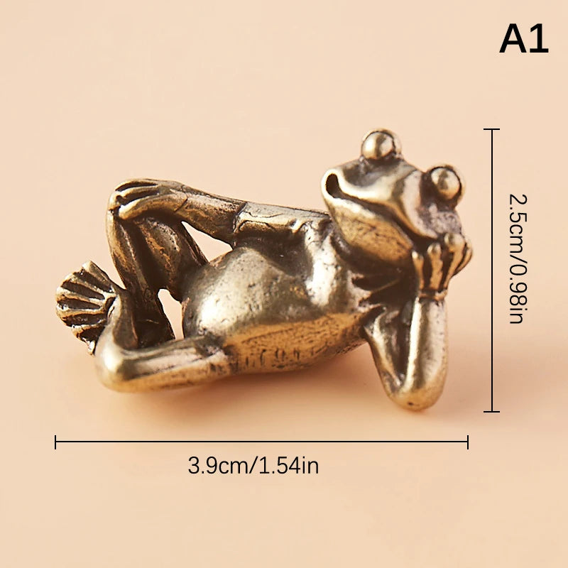 Pose Desktop Ornament Tea Pet Figurine Home Office Decor Vintage Qme A1