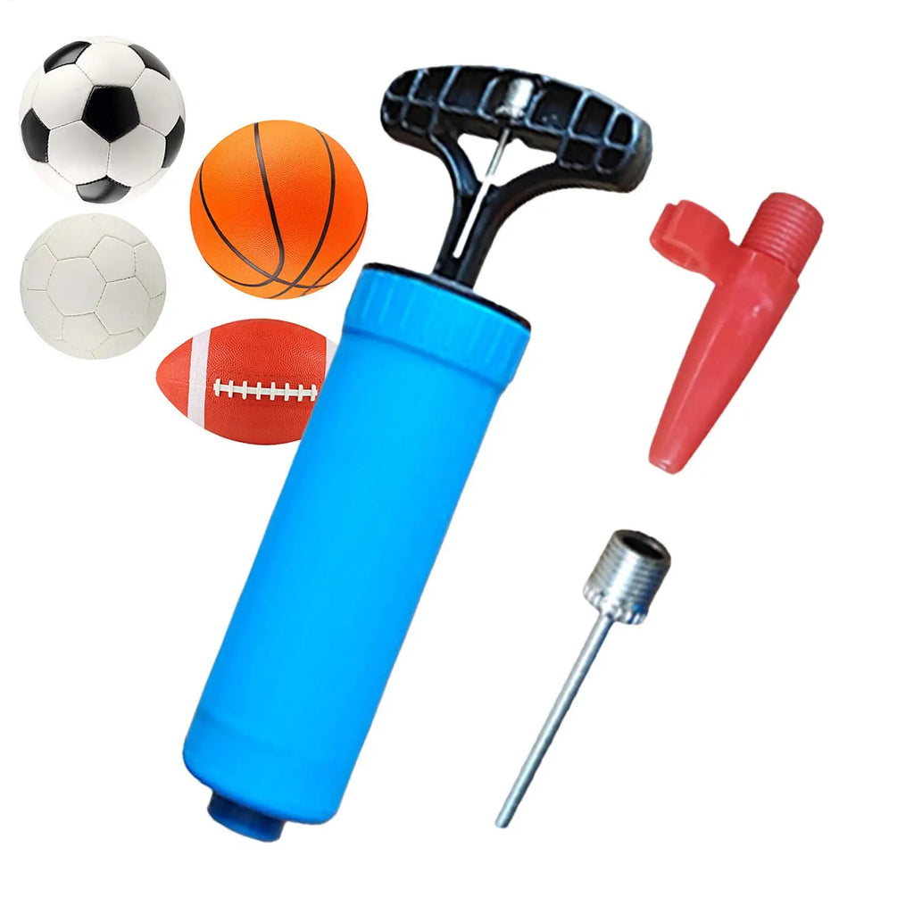 Air Pump Portable Sports Ball Hand Pump Manual Air Pump Fashionable Hand Air Pump with Needle for Volleyball Soccer Basketball Qme