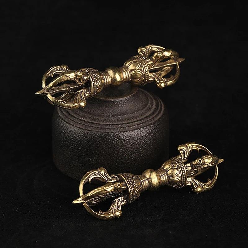 Vintage Brass Feng Shui Miniature Home Decor Buddhist Magic Pestle Qme