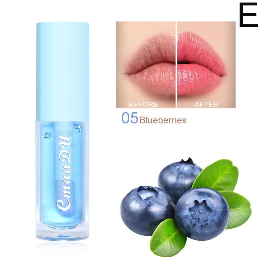 Fruit Flavored Discolored Lip Balm Jelly Magic Color Changing Lipstick Girl Moisturizing Nourishing Lasting Lip Gloss Glaze Care Qme E CN