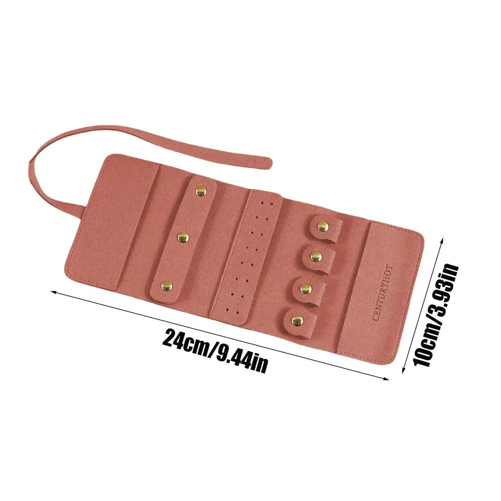 Travel Jewelry Roll Storage Portable Women Organization Solution Qme Pink China Mainland