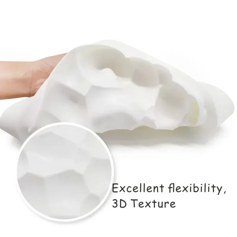 3D Square Cloud Shaped Silicone Cake Mold White Mousse Baking Dessert Qme