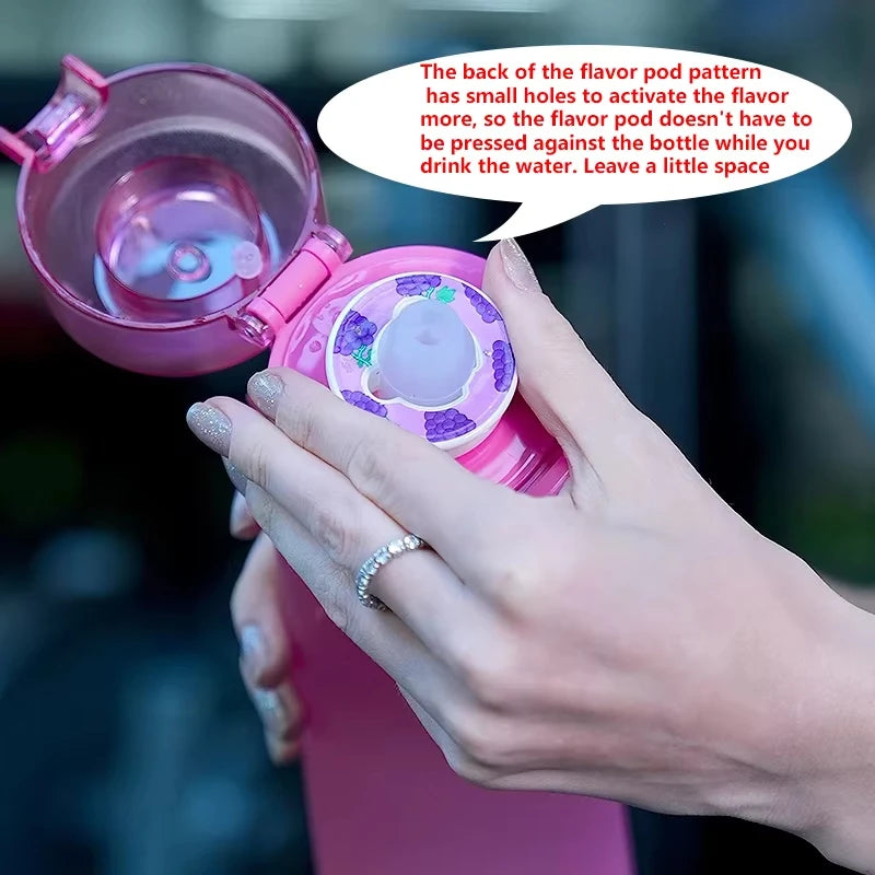 Portable Sports Traw Water Bottle Equipped 0 Sugar Calorie Random Qme