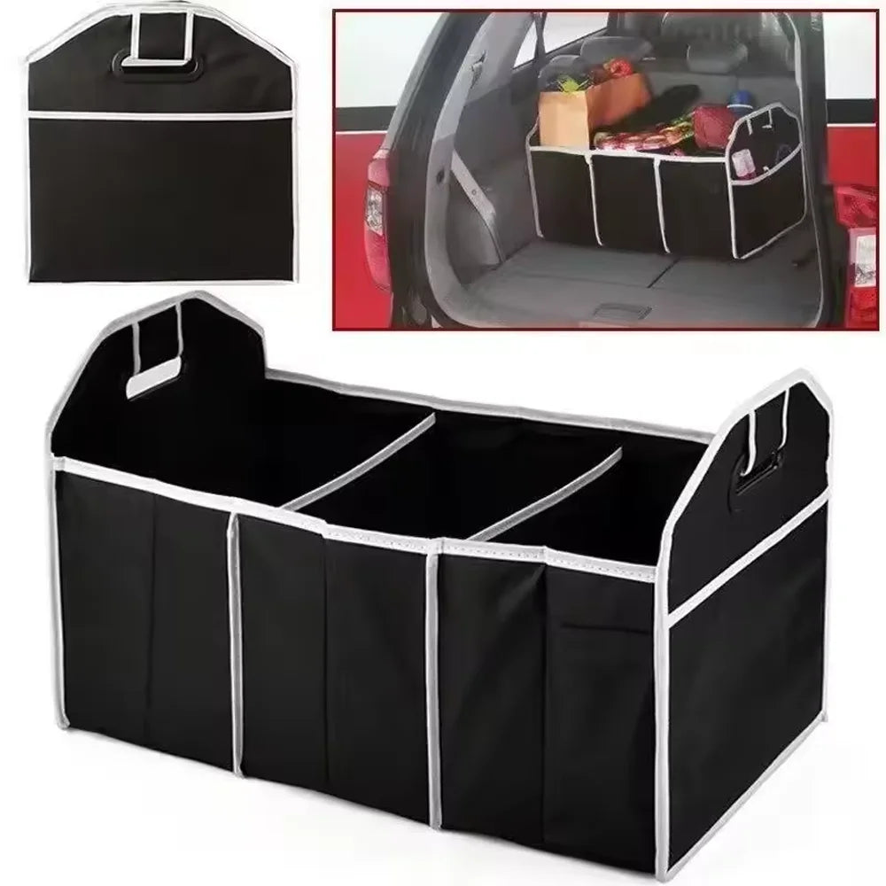 NonWoven Foldable Car Trunk Storage Box Vehicle Interior Organizer for Auto Large Capacity Collapsible Storage Bin for SUV Sedan Qme
