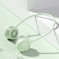 Portable Neck Fan USB Rechargeable Bladeless Mini Foldable Silent Qme light green USB Type-C