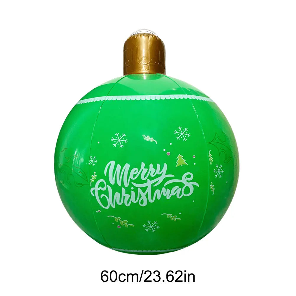 24 Inch Giant Inflatable Christmas Ball Outdoor Christmas Decorations New Years Christmas Ornaments Christmas Decorations Ball Qme Green 24 Inch