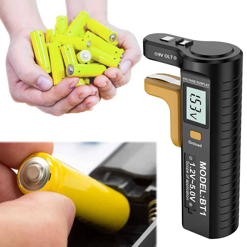 Digital Battery Tester Battery Checker Volt Checker Battery Capacity Check Detector Measurements Tester for AAA AA Button Cell Qme