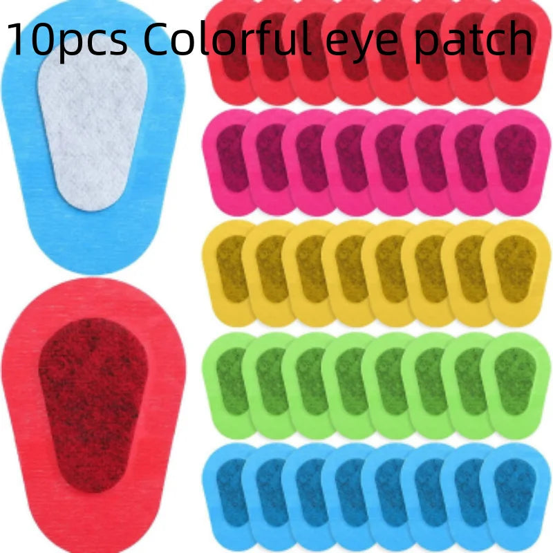 10/30/50/100pcs Cute Adhesive Eye Patches Shading Strabismus Children Correction Protect Eyesight Sterile Eye Pad Qme 10pcs colours