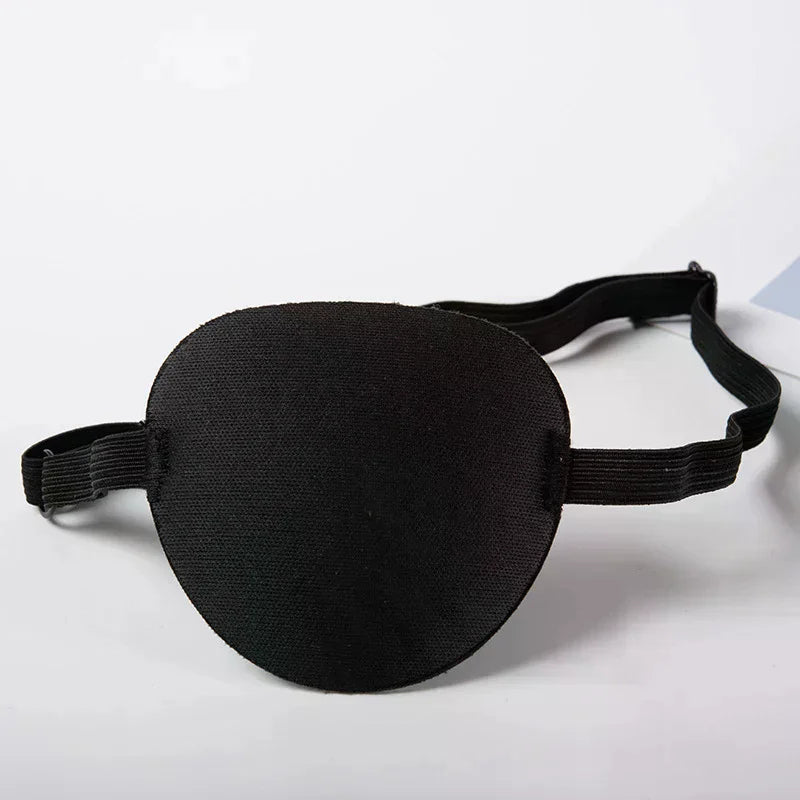 Pirate Eye Patch Unisex Black Single Eyepatch One Washable Adjustable Qme