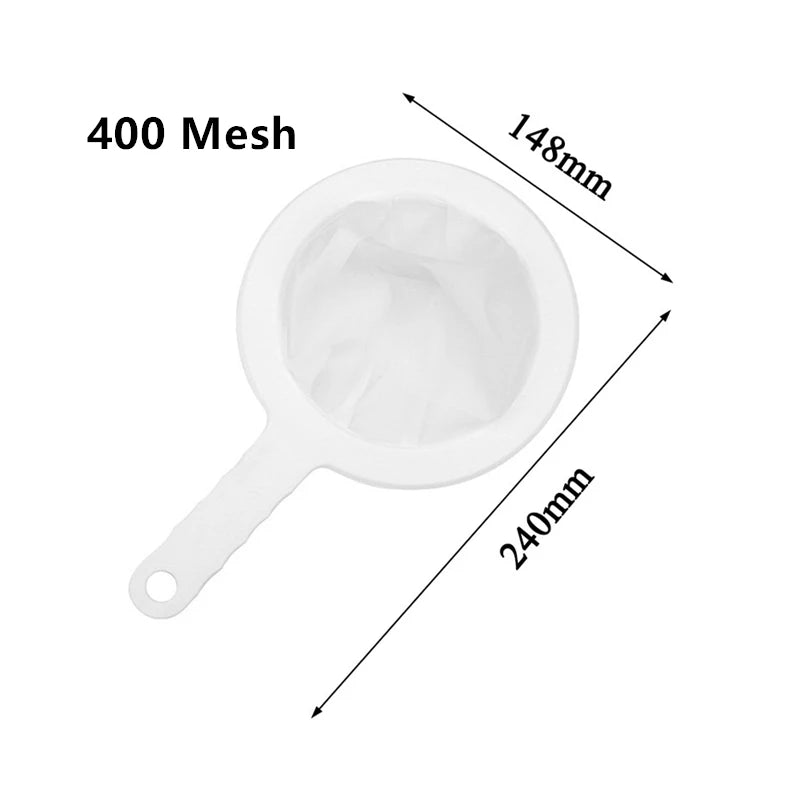 Soy Milk Wine Filter Bag Nut Milk Bag Tea Coffee Oil Yogurt Filter Net Mesh Kitchen Food Reusable Nylon Filter Bags Strainer Qme 400 mesh