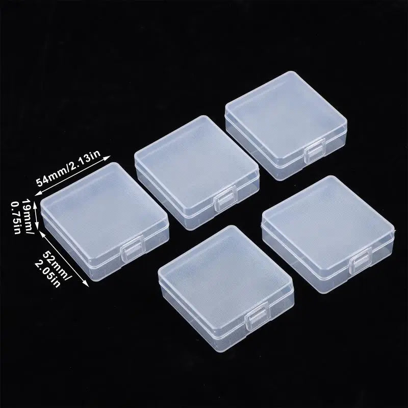 9V Battery Holder Transparent Plastic Storage Boxes Durable Cell Qme A2