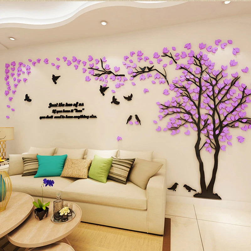 Self-adhesive Home Background Wall Decal Stickers Decoration Bedroom Qme