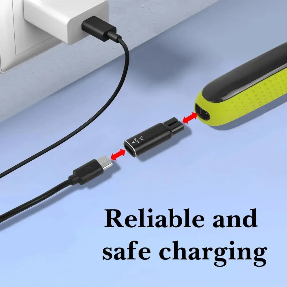 5V USB Type-C Shaver Charger Adapter Fit for Philips BT3238/15, QP2724, BT3230, MG7910, MG5910 OneBlade QP1424, X3001/90, S3243 Qme
