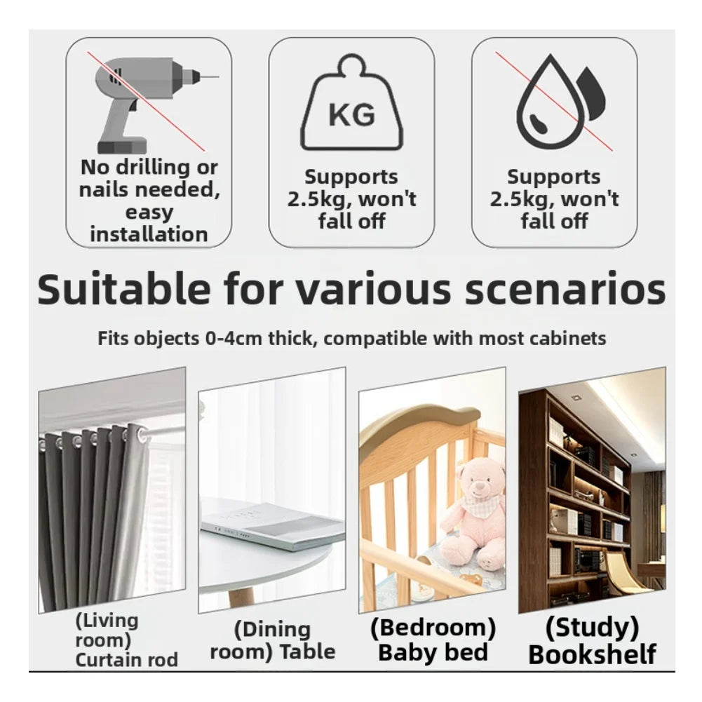Protable Flexible Camera Clamp Baby Monitor Stand No Punching Webcam Qme