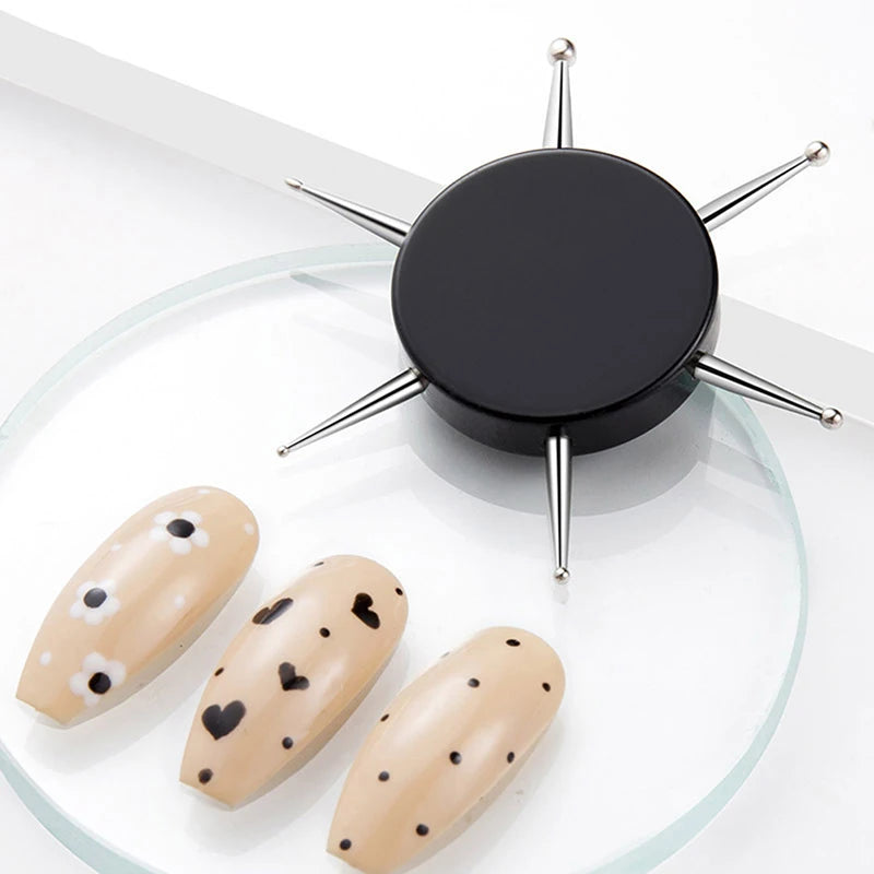 6 Head Nail Art Dotting Tools Disc Drill Point Dot Painting Pen Qme