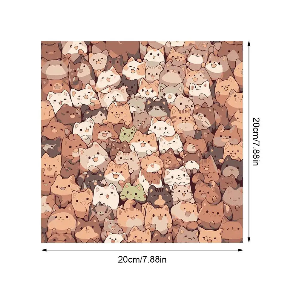 Creative Cute DIY Digital Oil Painting Cat Puppy Hand-painted Filled Oil Painting For Home Decoration Fill Oil Painting Qme