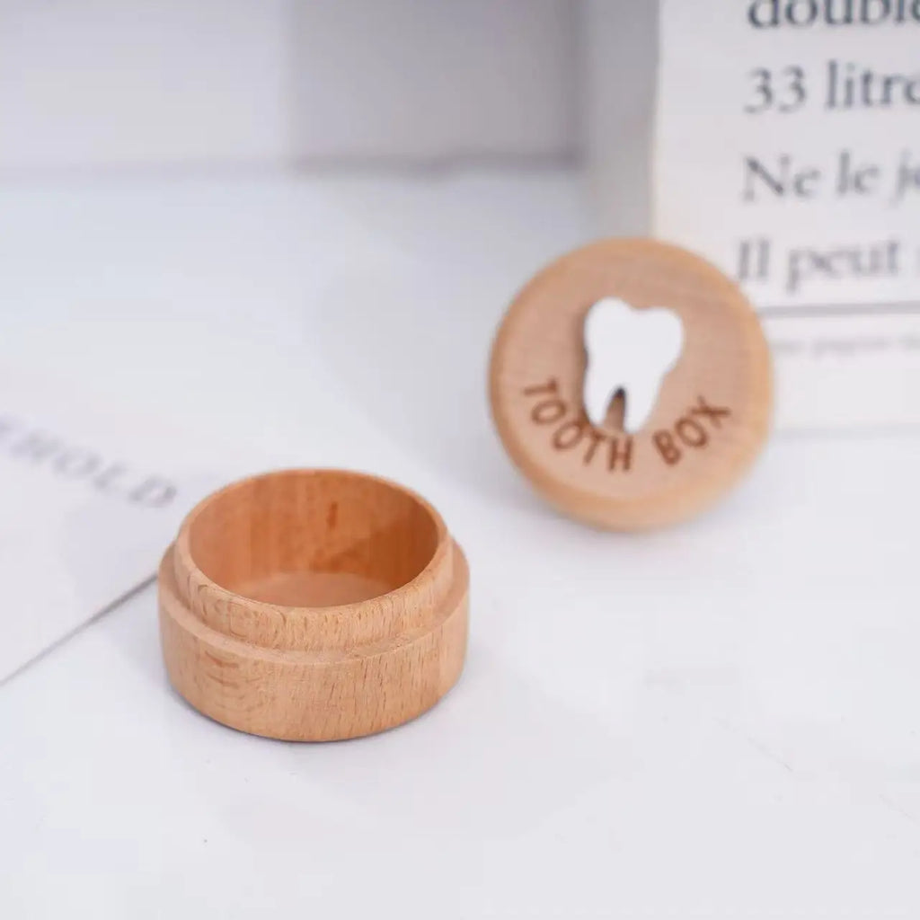 Hardwood Kids Tooth Keepsake Box Practical Wooden Hair Collect Case Qme