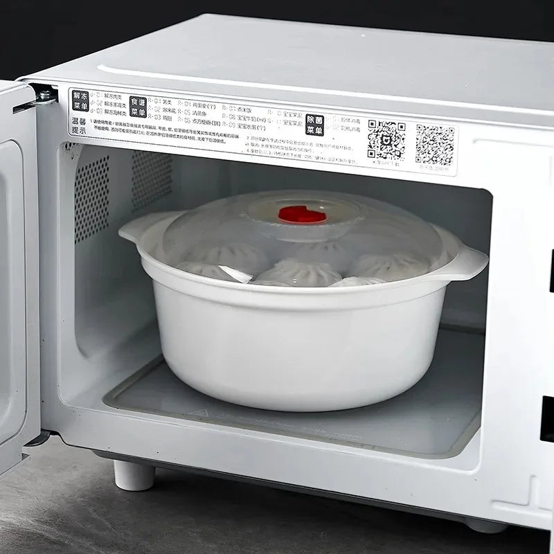 Microwave Heating Bowl Plastic Special Box Heated Fresh-keeping Lid Environmentally Friendly Food-grade Kitchen Tools Qme