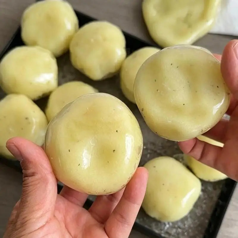 Realistic Mashed Potato Squeeze Ball Textured Crinkle Sound Stress Qme