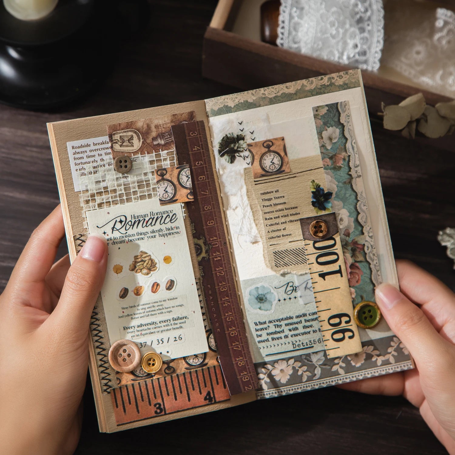 25 Sheets Vintage Long Style Journal Stickers for DIY Scrapbook Guitar Phone Case Notebook Decoration Craft Supplies Stationery Qme