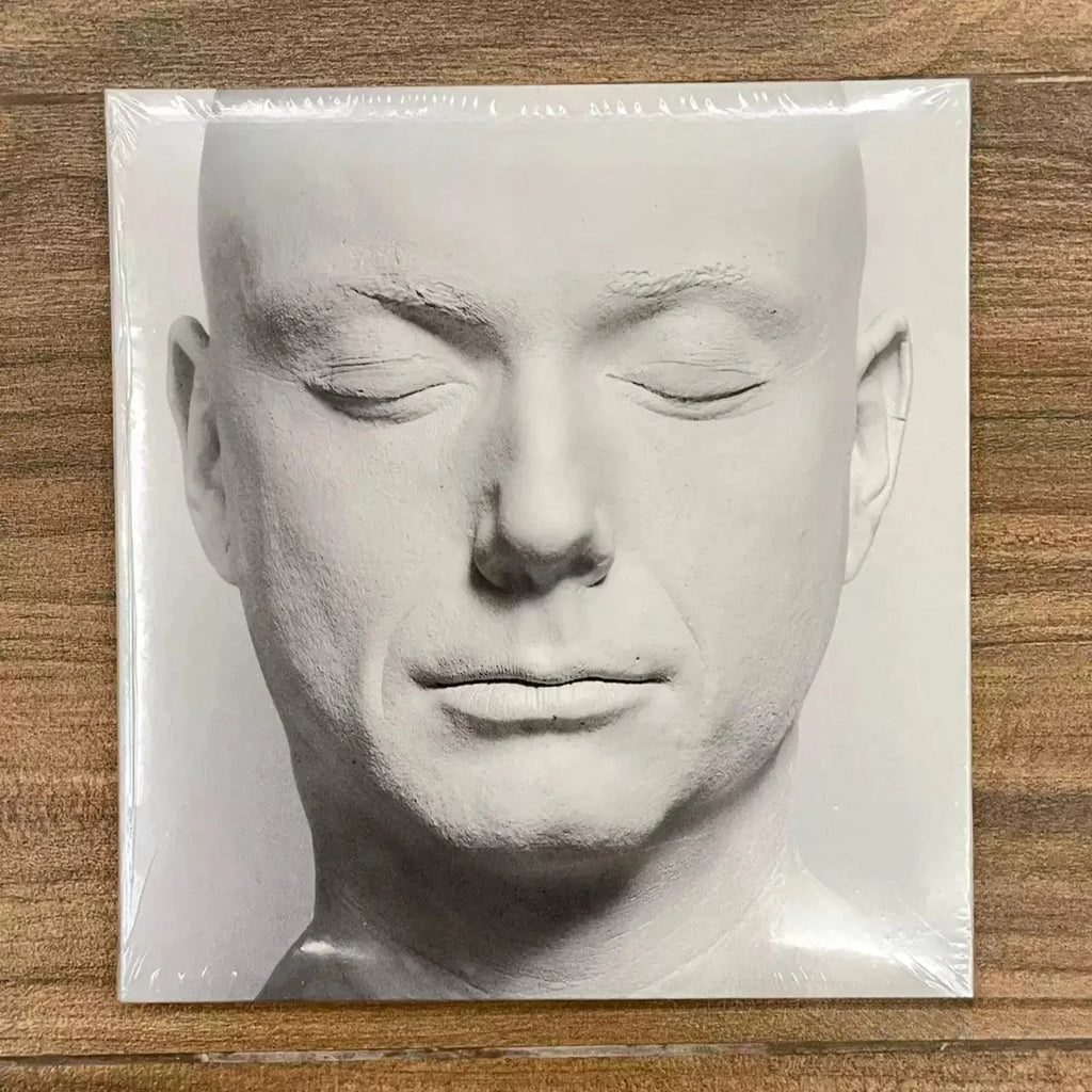 Rock Band Studio CD Album, Monochrome Sculpture Portrait Cover Design, Industrial Minimalist Style for Music Collectors Qme
