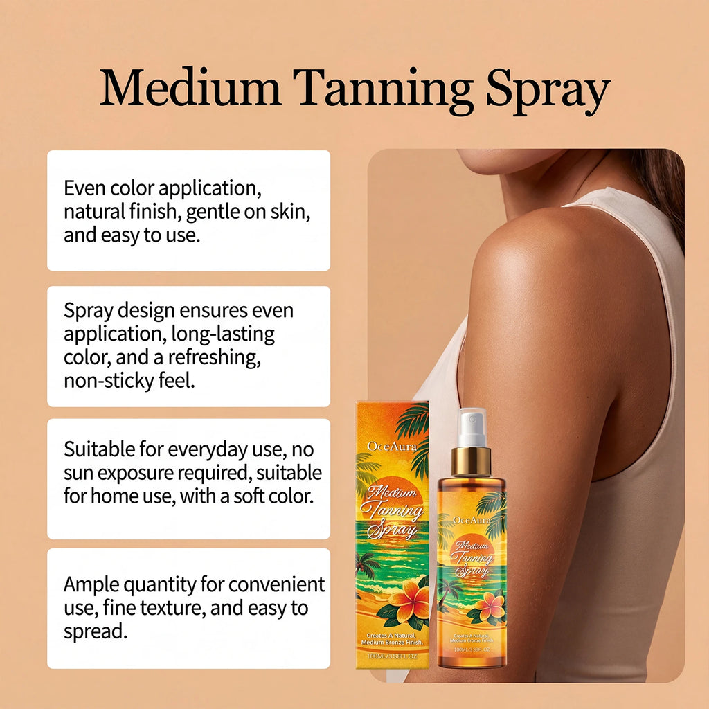 Self Tanning Spray Self Tanner Sunless Tanning Mist for Body Face Natural Looking Gradual Tan Sunless Tanner Spray for Men Women Qme