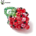 PandaHall 10Pcs Red Strawberry Glass Seed Bead Charms Handmade Beaded Fruit Charms for DIY Jewelry Necklaces Earrings Making Qme Default Title