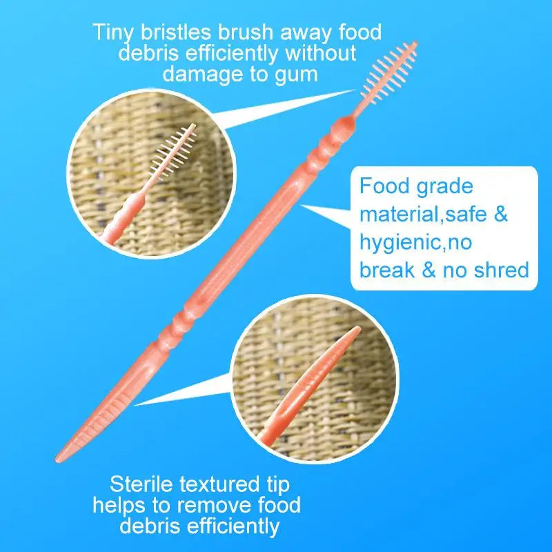 Box Independent Packaging Toothpick Double-ended Interdental Brush Qme