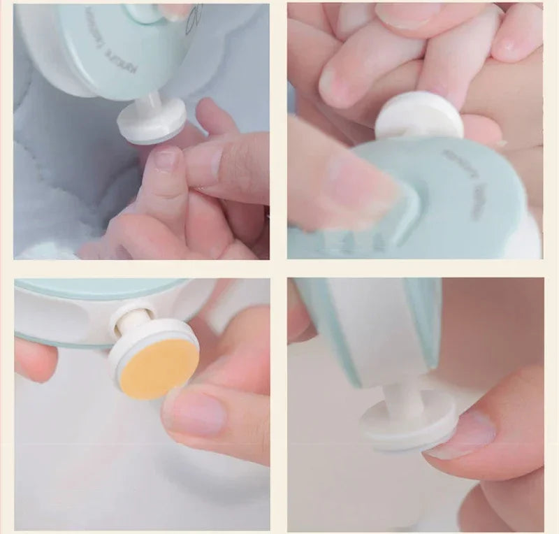 Baby Electric Nail Trimmer Kid Nail Polisher Tool Baby Care Kit Manicure Set Easy To Trim Nail Filer Clippers For Newborn Qme