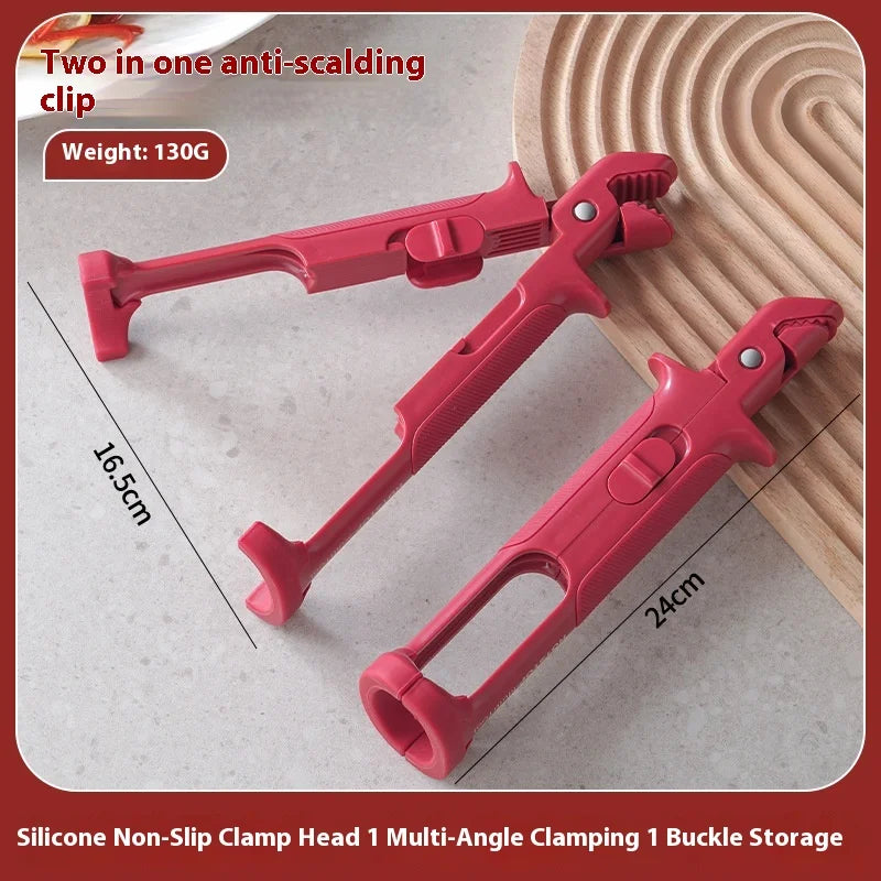 Pizza Gripper Deep Pans Heavy Duty Cast Aluminum Pan Tongs Pulling Qme B
