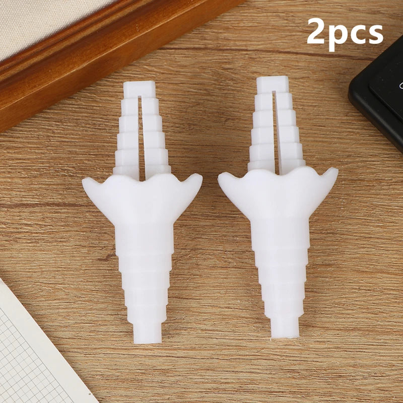 Bottle Emptying Reusable Liquid Transfer Connector No Waste Funnel Qme 2pcs White