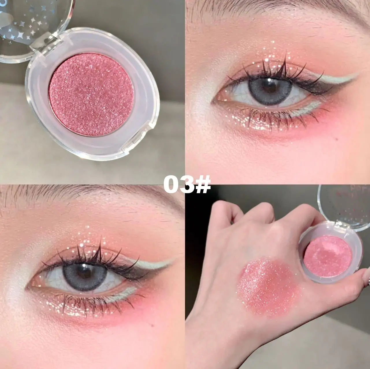 3D Color-glowing High-gloss Hightliter Powder Glitter Pearlescent Qme K23-03