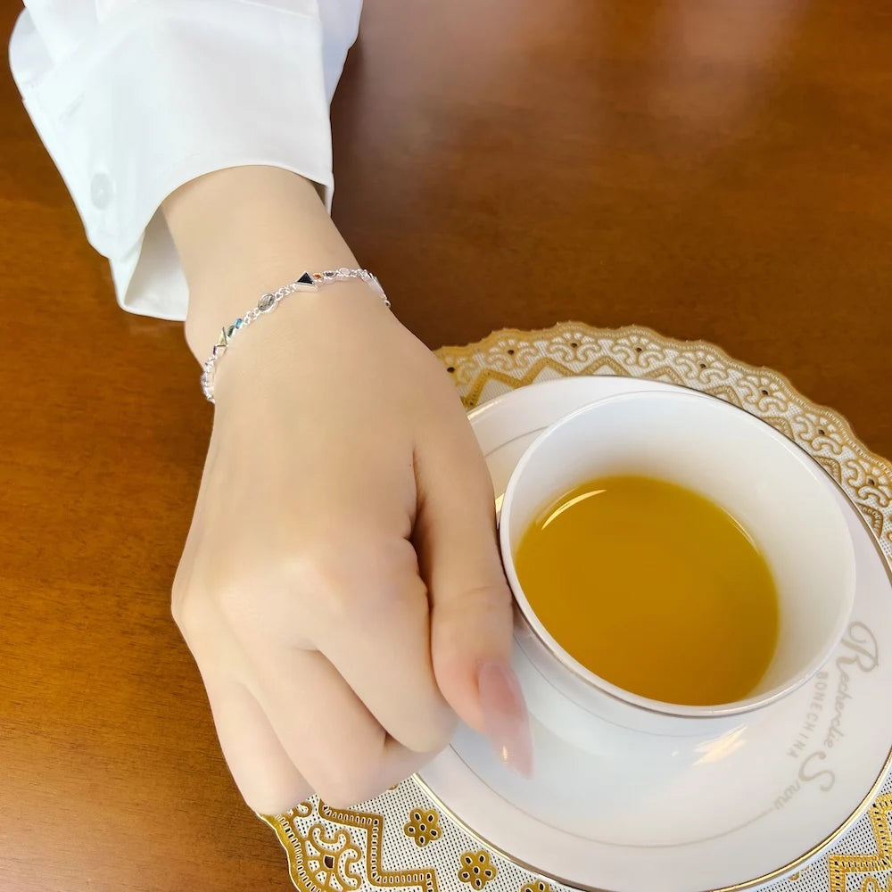 Paradise Journey Bracelets New Colourful Link Chain 925 Sterling Silver Fashion Jewelry Boho Gift For Women Qme