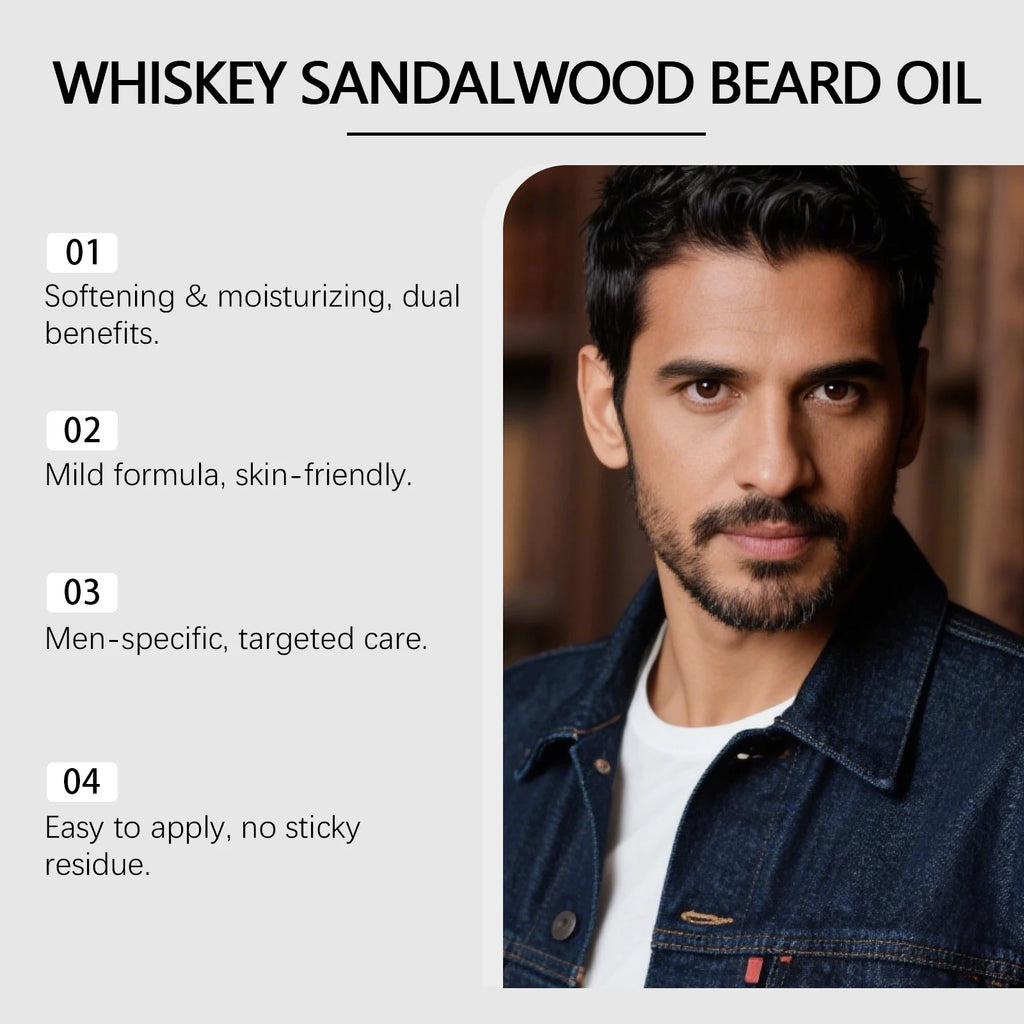 Rosemary Beard Care Essential Oil for Men's Thick Soft Smooth Nutritious Beard Oil Beard CareSoftening Styling Non-Greasy Qme