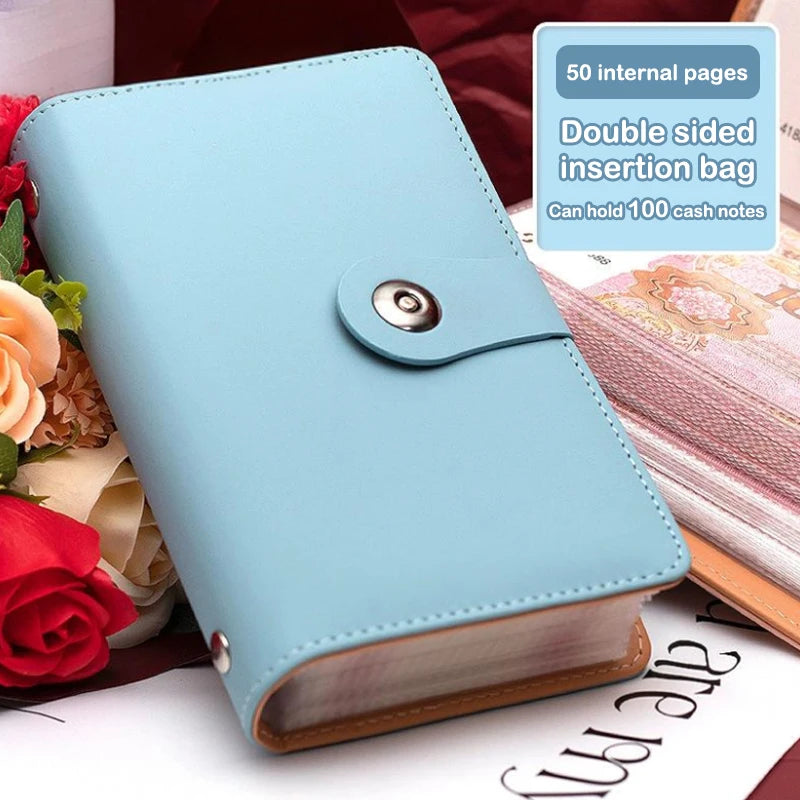Banknote Storage Book Made Of PU Material, Can Hold 100 Banknotes, With Banknote Photos, Stamps, Bank Card Storage Book Qme G