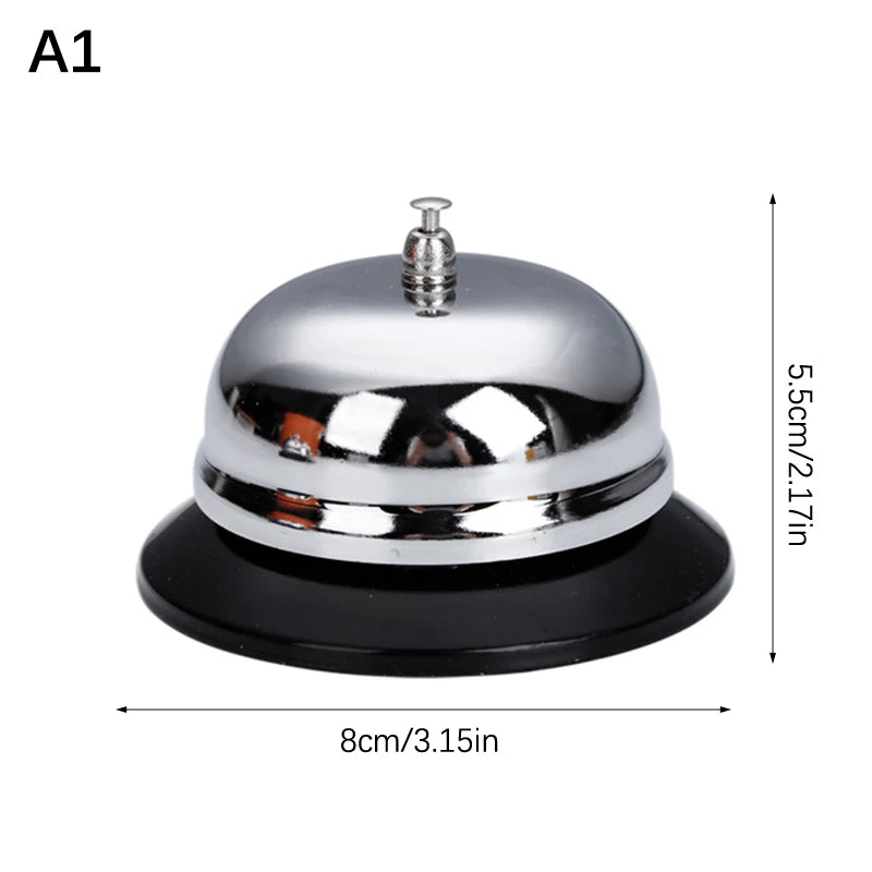 Vintage Metal Service Bell Counter Desk Bell For Restaurant, Hotel, Game Show, Coffee Shop Multifunctional Portable Hand Bell Qme A1