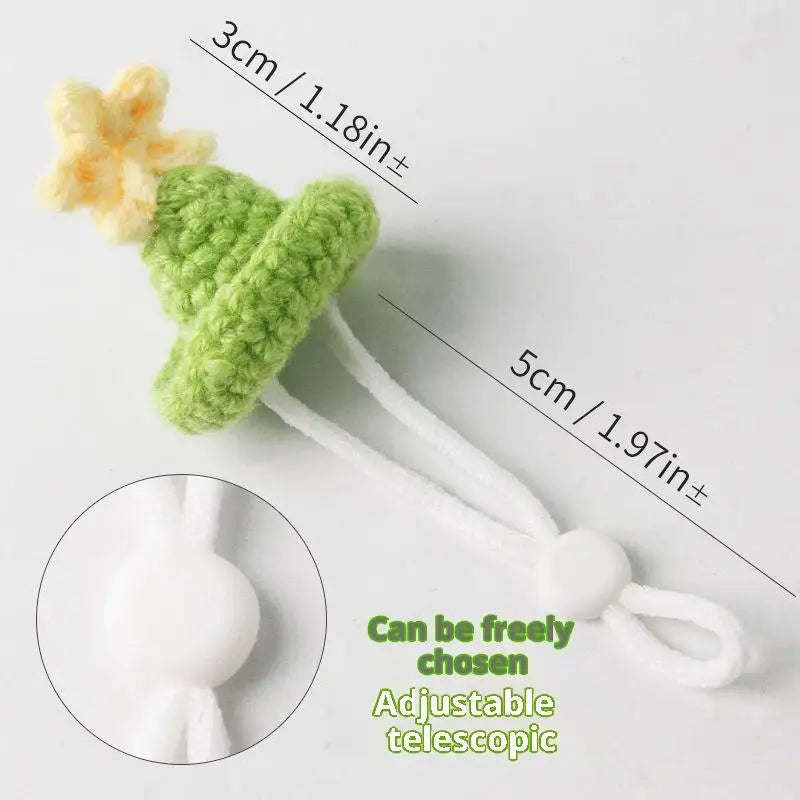 Cute Handmade Knitted Hat Pet Tiny Hamster Parrot Chipmunkguinea Pig Qme