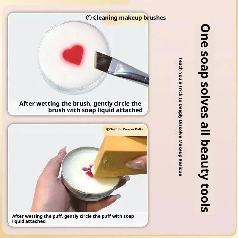 Portable Makeup Brush Cleaner Soap Multi Functional Washing Reusable Qme
