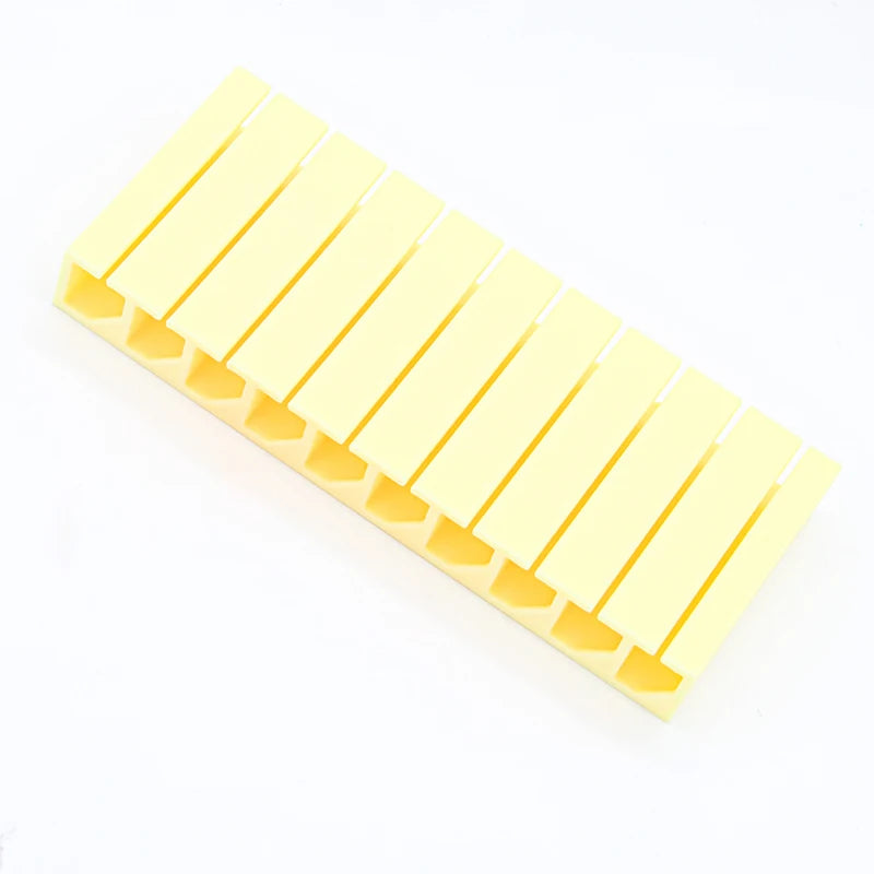 10 Grids Nail Art Sticker Organizer Storage Box Transfer Paper Qme Yellow