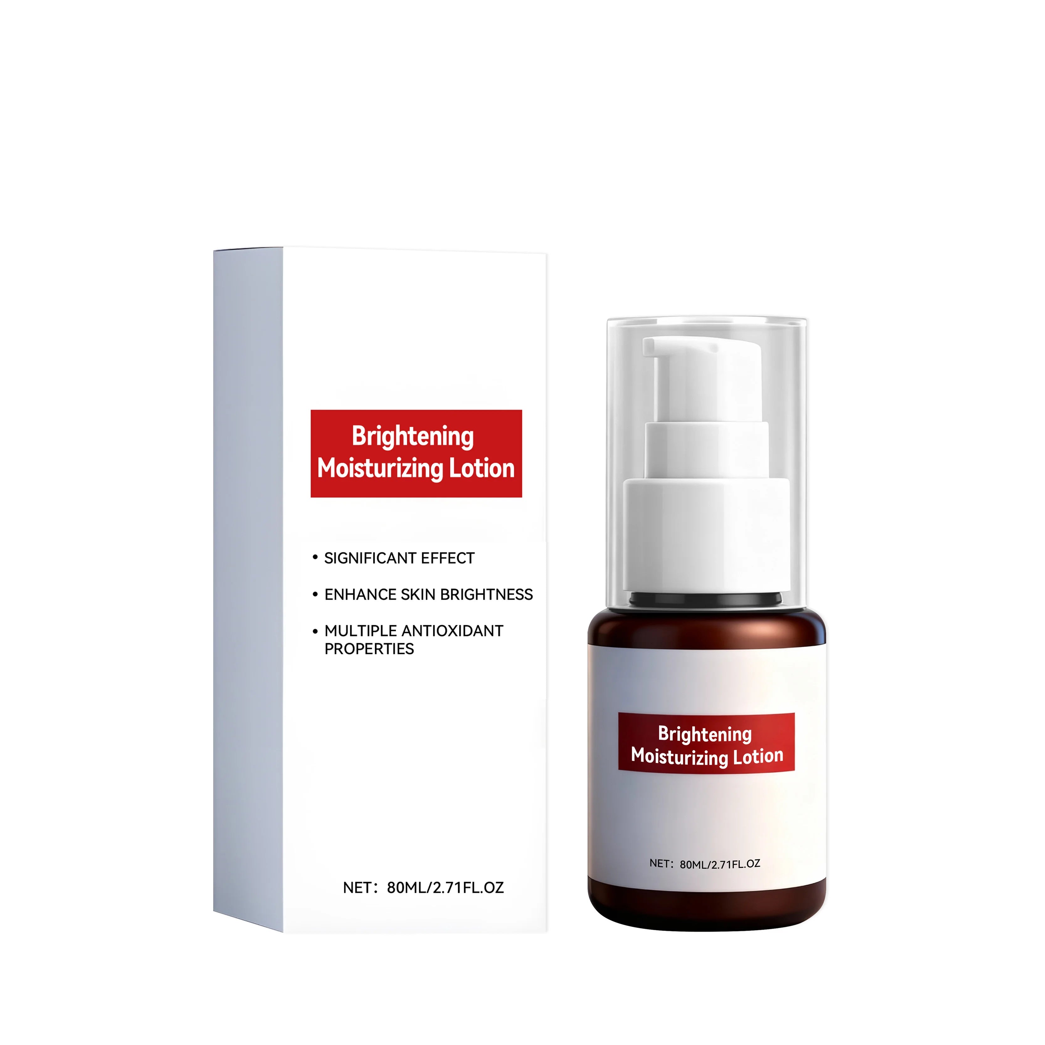 Brightening Moisturizing Lotion with Vitamin E Hydrating Glow-Boosting Face Cream Soothing Dark Spots Remover for Dull Dry Skin Qme 80ml Boxed