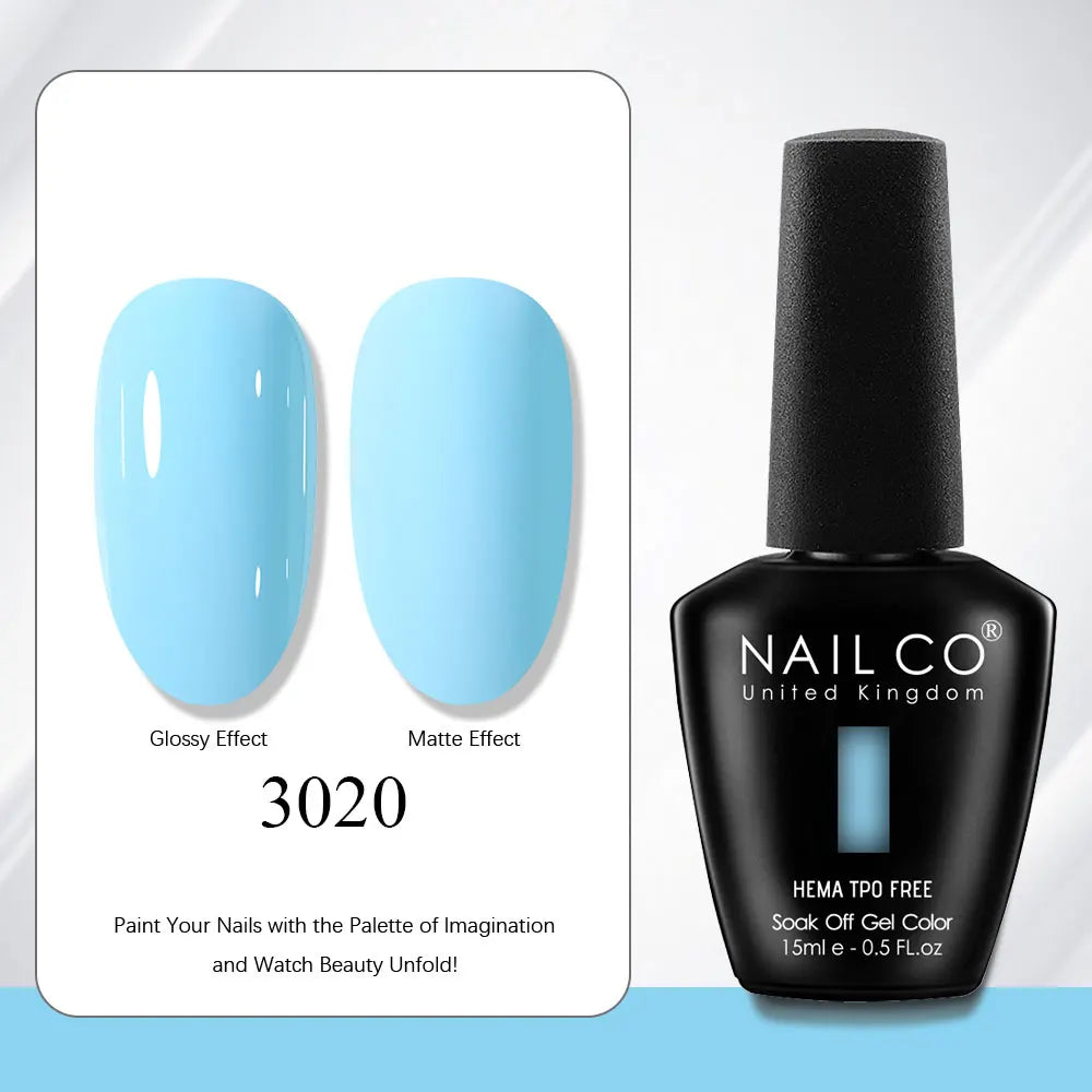 NAILCO Gel Nail Polish Nails Semi-permanent UV Varnish Glitter Glass
