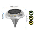 Solar Ground Lights Waterproof Fully Transparent Decor Pathway Patio Qme as shown China Mainland
