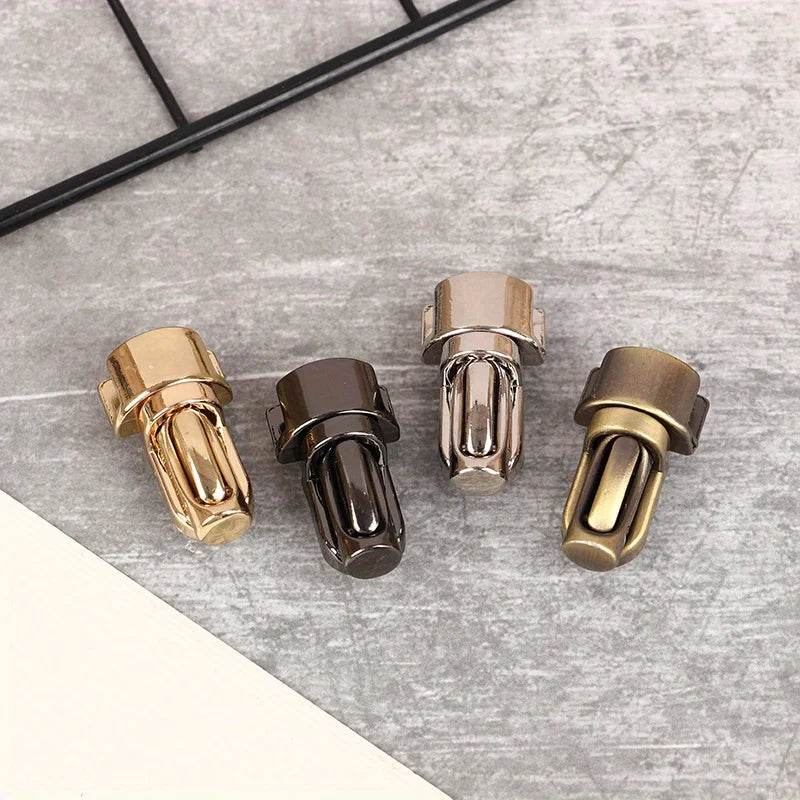 Durable Metal Column Tuck Lock Closure Catch Clasp Buckle Fasteners for Bag Case Handbag Purse Accessories, DIY Wallet Making Qme