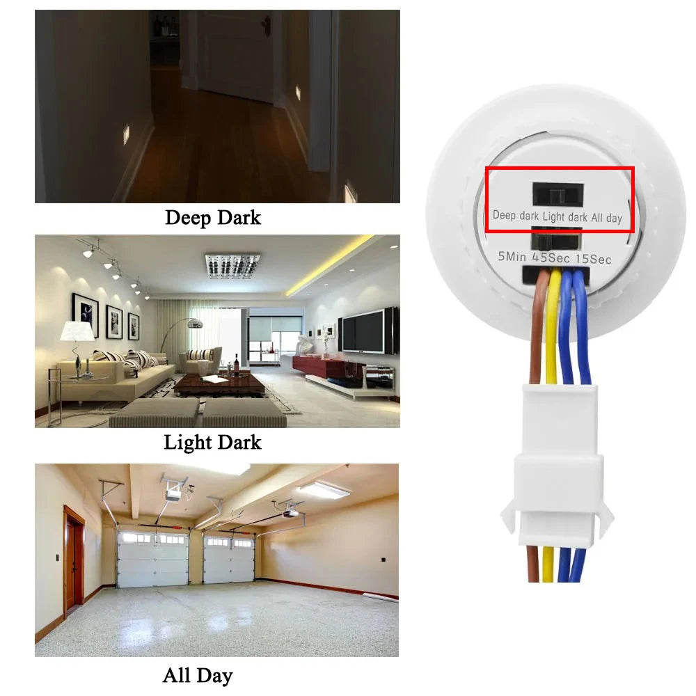 Motion Sensor Light Switch 220V 110V Pir Presence Sensor for Lighting Time Delay Adjust Movement Detector Lamp Automatic Switch Qme