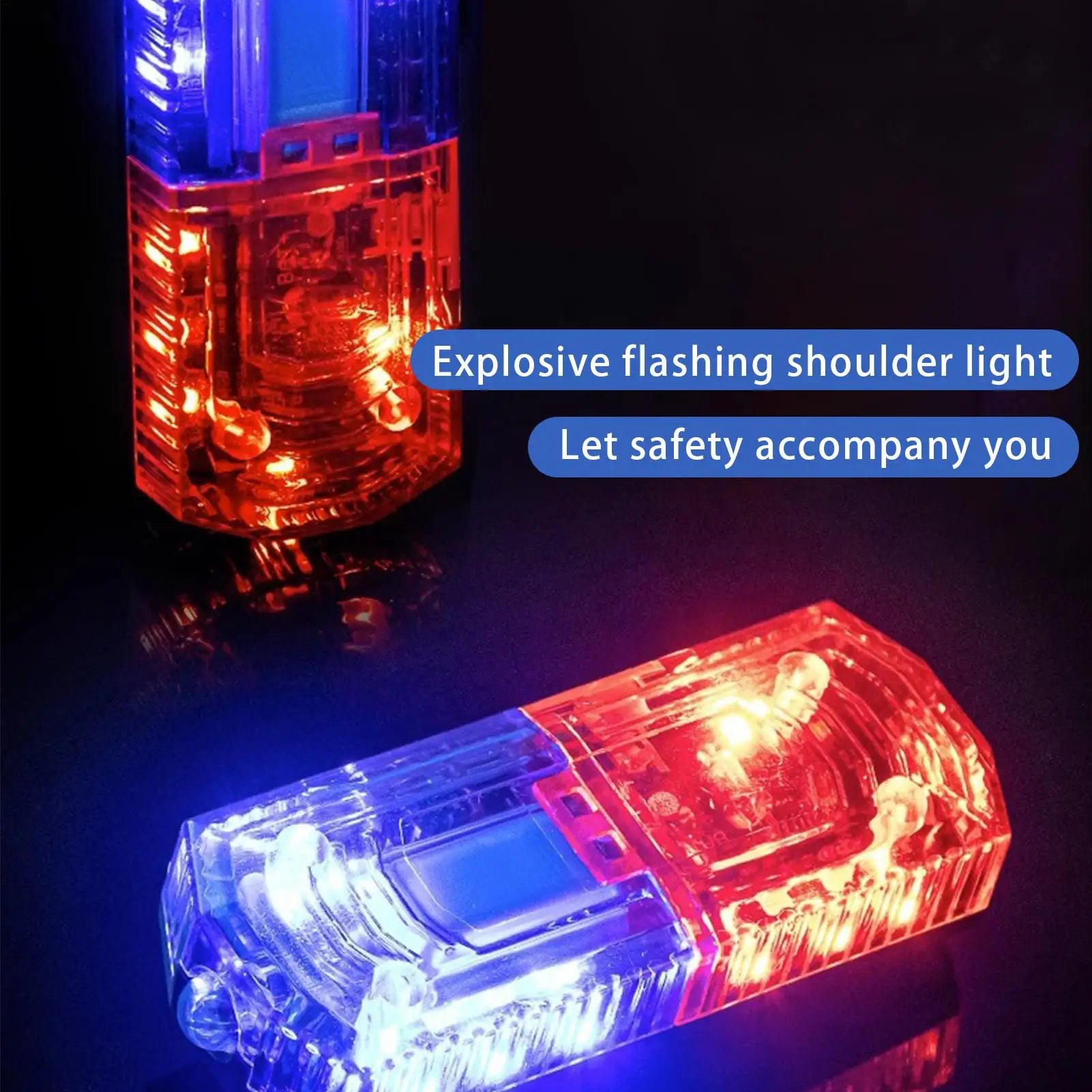 1pc Warning Strobe Shoulder Lights USB Charging Led Shoulder Warning Light With Stainless Steel Clip Strobe Lights Qme