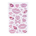 Red Heart Lips Rhinestone Tattoos Self-adhesive Glitter Face Body Qme B