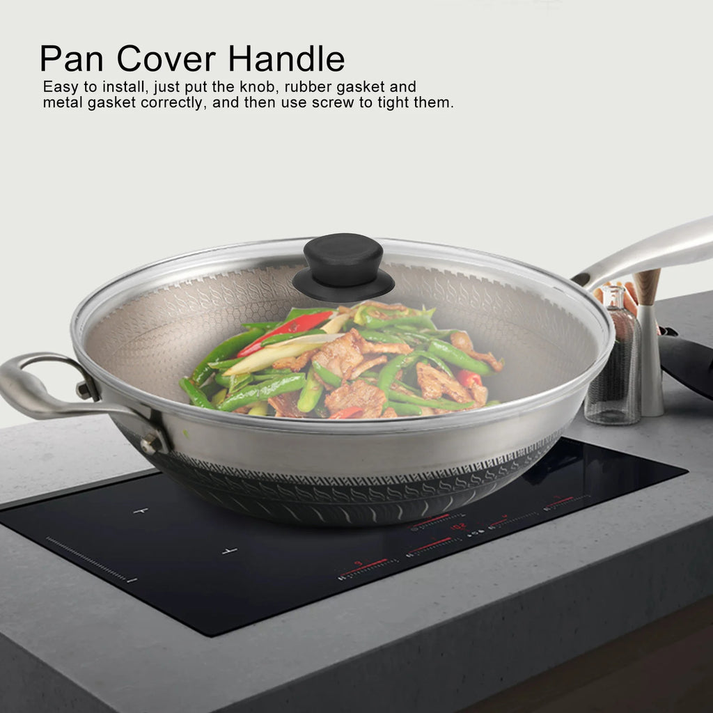 2Pcs Pot Lid Knobs Replacement Pan Cover Holding Handle with Screw Cookware Accessories Cookware Accessories Pan Cover Knob Qme
